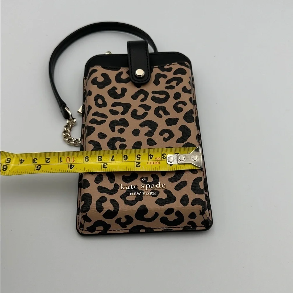 Kate Spade Remi Graphic Leopard Colorblock North South Tab Phone Crossbody NWOT